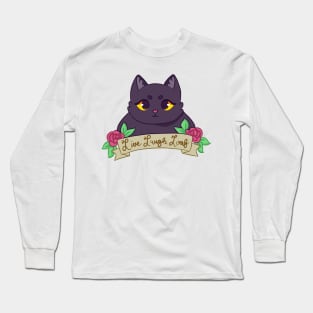 Live Laugh Loaf (Black Cat) Long Sleeve T-Shirt